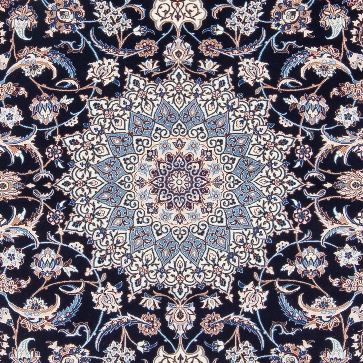 Persisk tæppe - Nain - Premium - 273 x 184 cm - mørkeblå