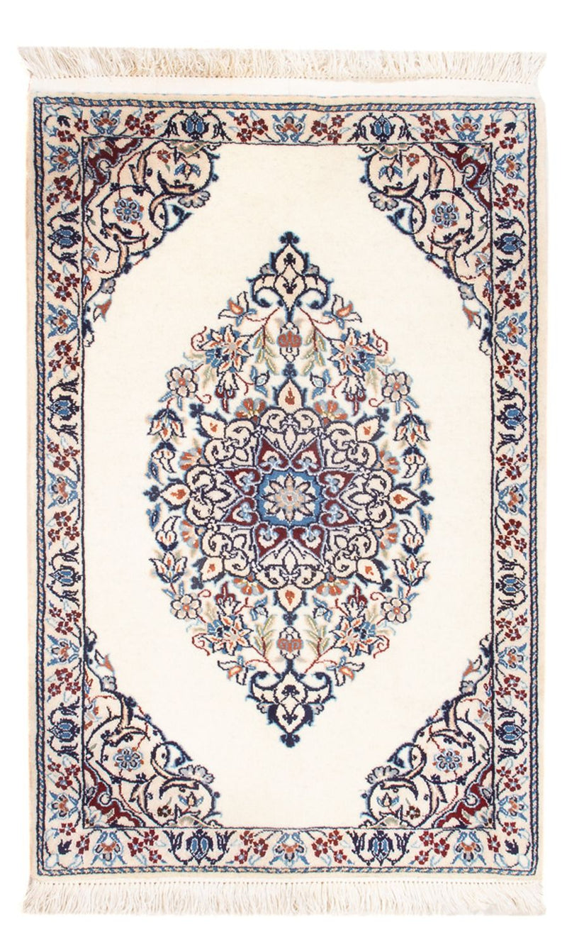 Persisk tæppe - Nain - Premium - 73 x 50 cm - creme