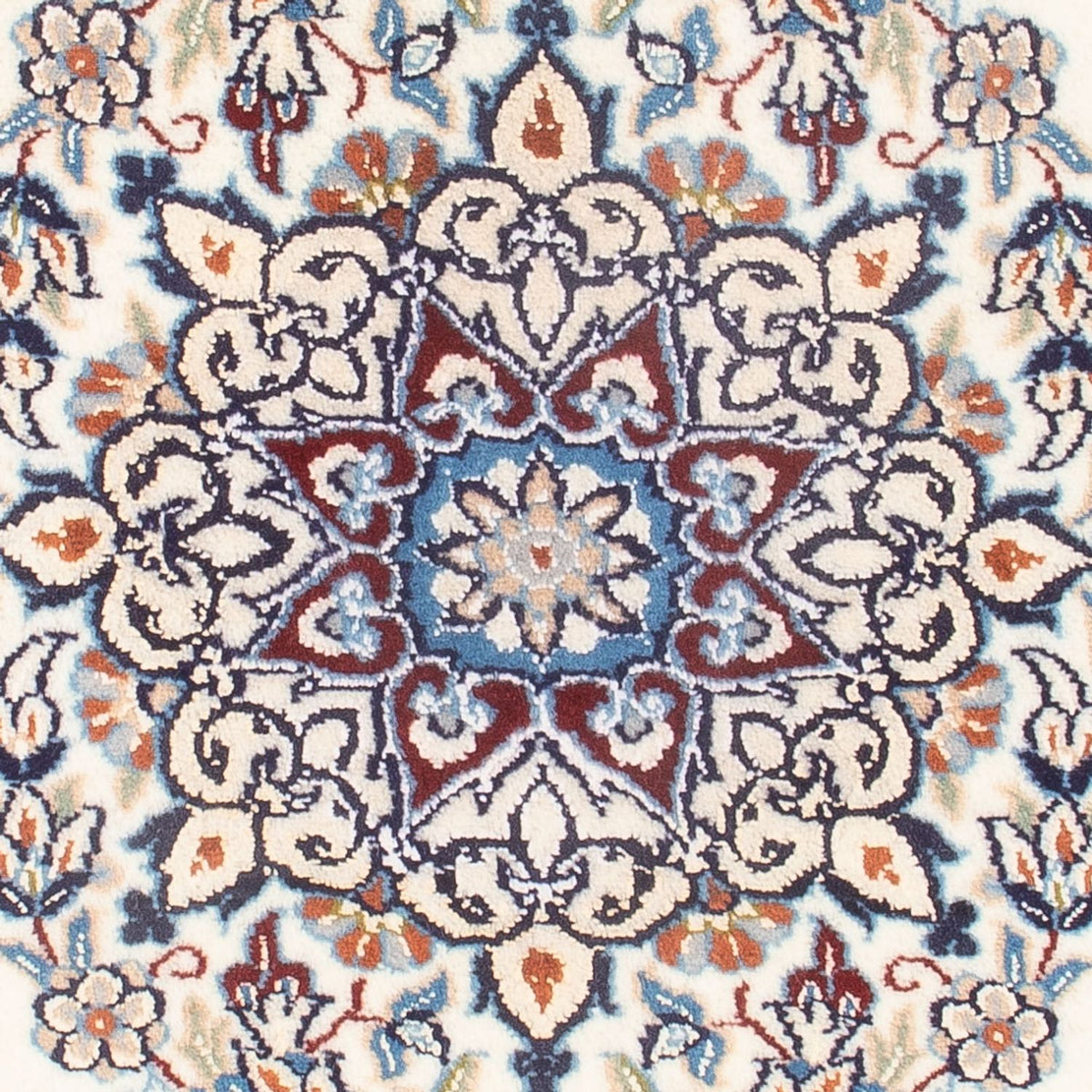 Persisk tæppe - Nain - Premium - 73 x 50 cm - creme