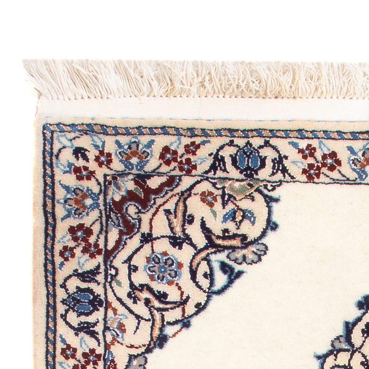 Persisk tæppe - Nain - Premium - 73 x 50 cm - creme
