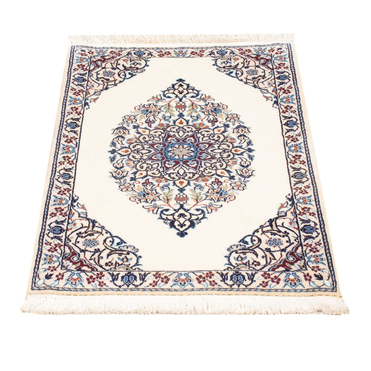Persisk tæppe - Nain - Premium - 73 x 50 cm - creme