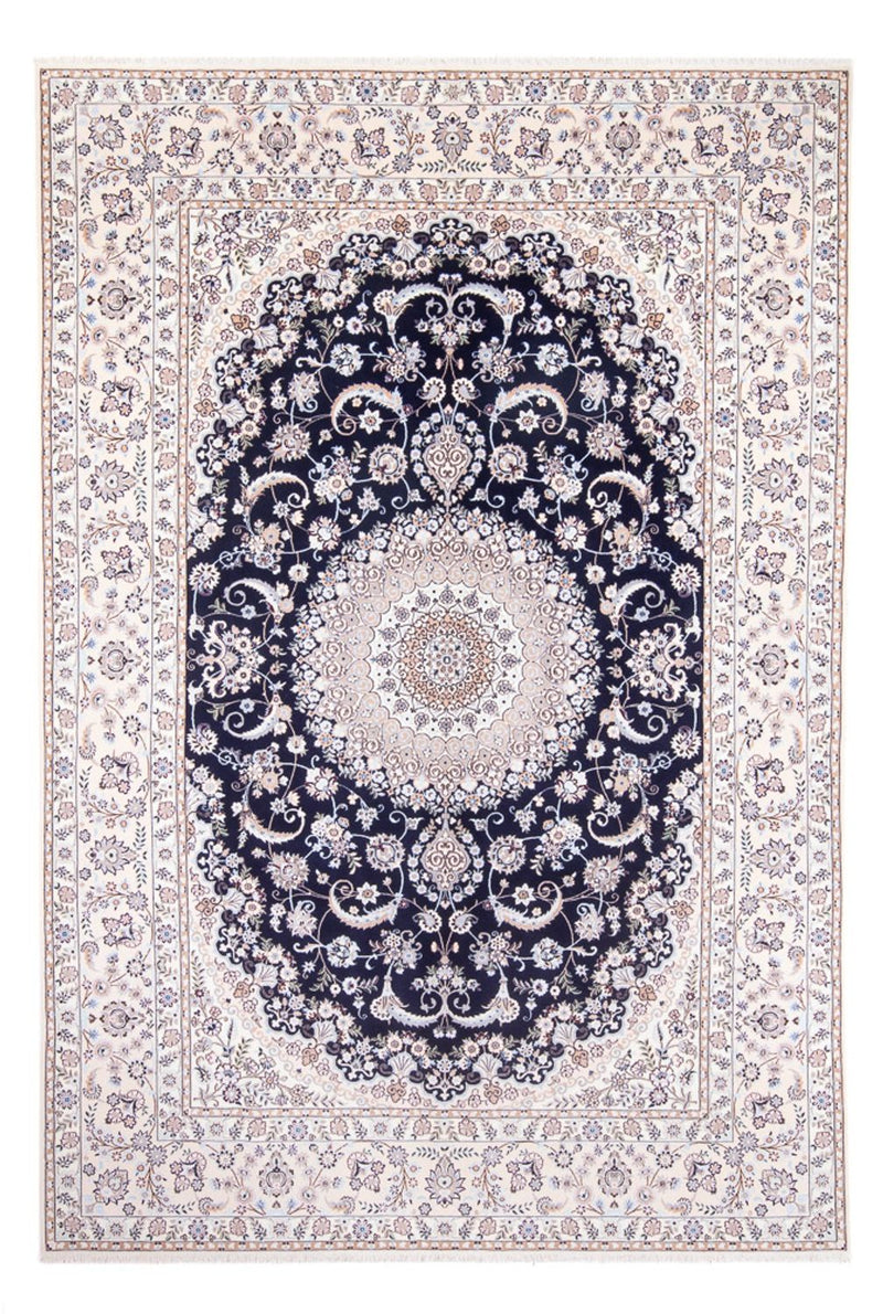 Persisk tæppe - Nain - Premium - 306 x 207 cm - mørkeblå
