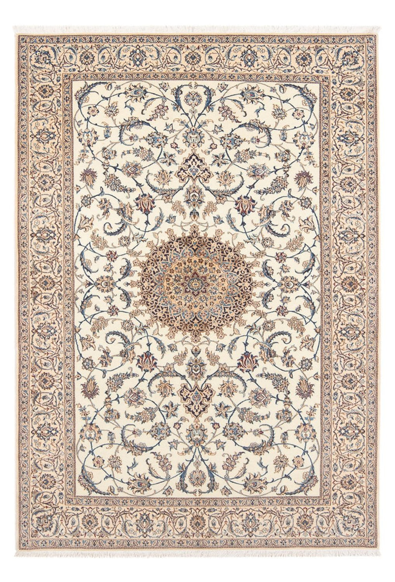 Persisk tæppe - Nain - Premium - 203 x 127 cm - lys beige