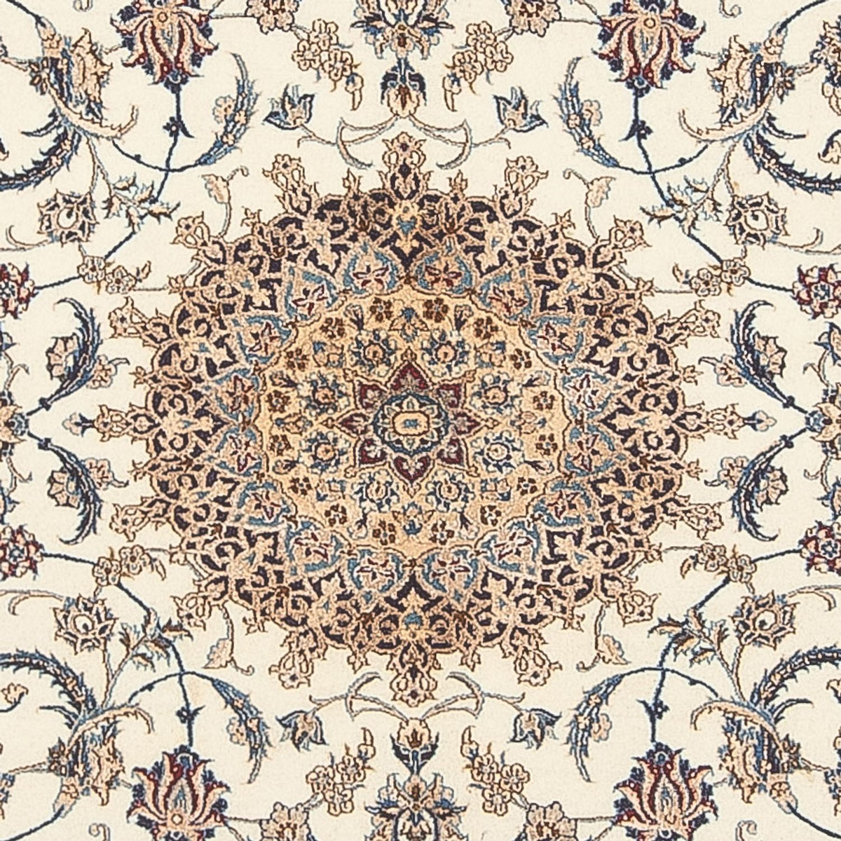 Persisk tæppe - Nain - Premium - 203 x 127 cm - lys beige