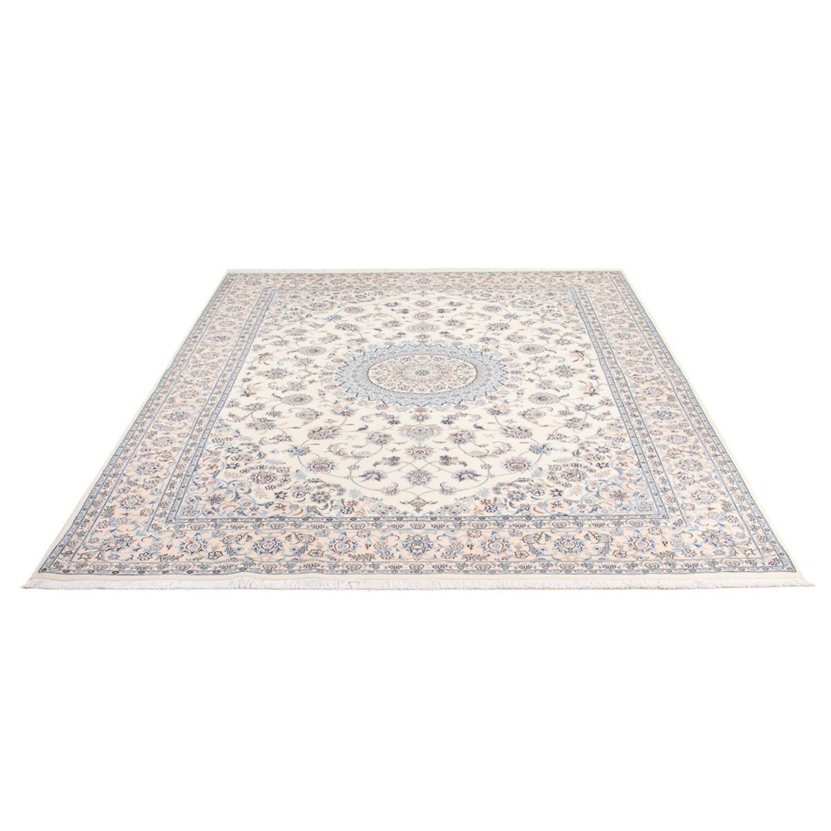 Persisk tæppe - Nain - Premium - 238 x 170 cm - lyseblå