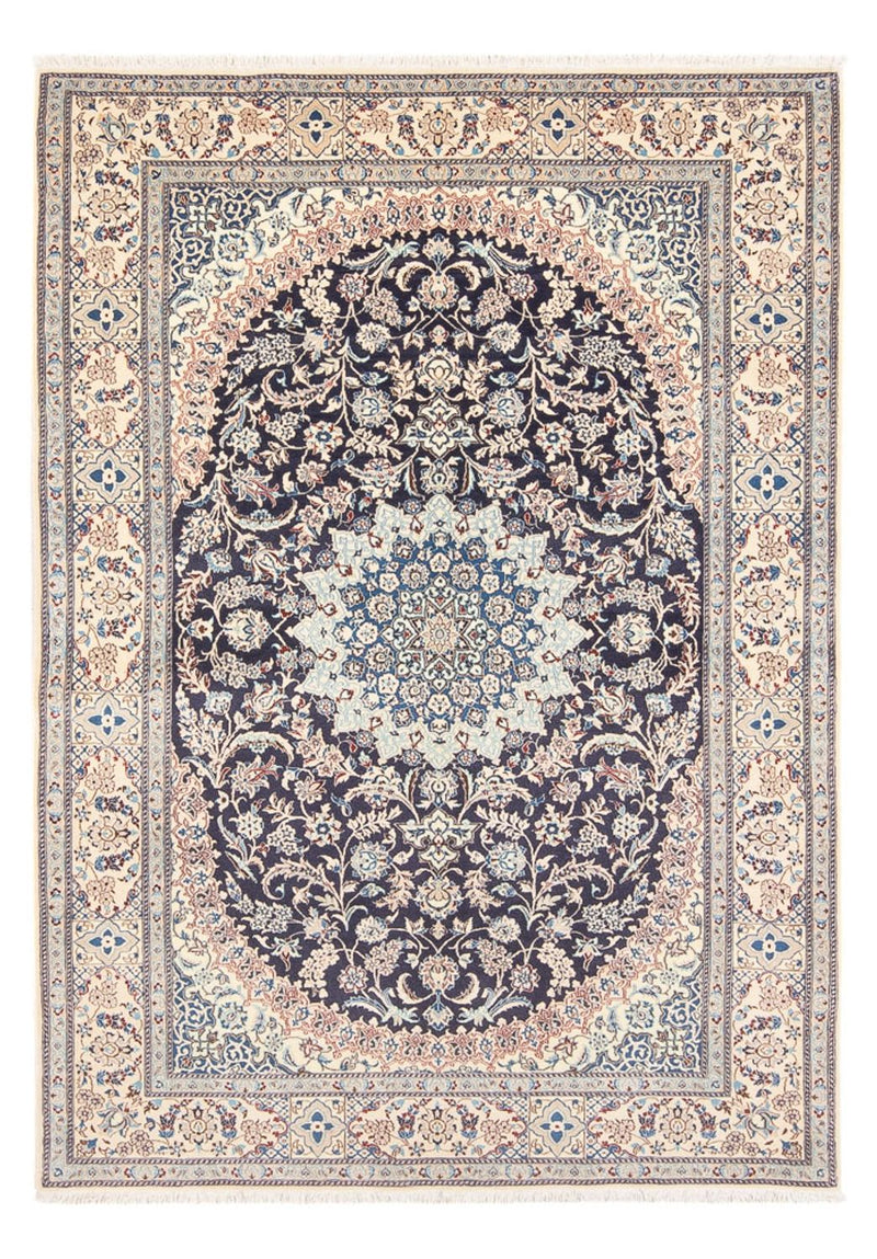 Persisk tæppe - Nain - Premium - 195 x 130 cm - mørkeblå