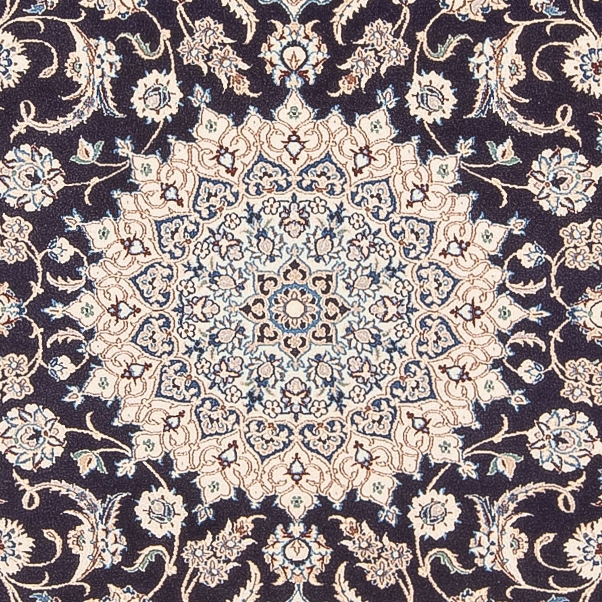 Persisk tæppe - Nain - Premium - 200 x 130 cm - mørkeblå