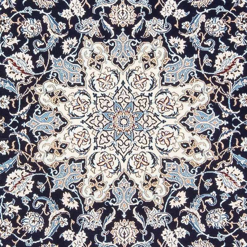 Persisk tæppe - Nain - Premium - 198 x 130 cm - mørkeblå