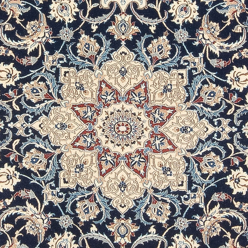 Persisk tæppe - Nain - Premium - 196 x 133 cm - mørkeblå