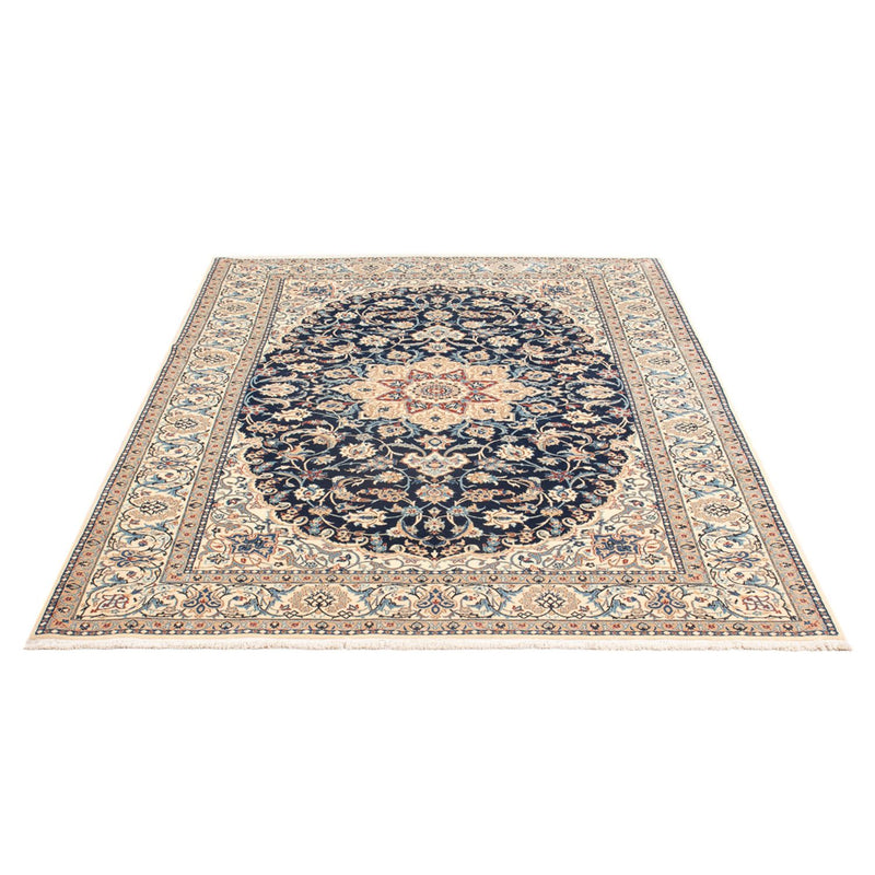 Persisk tæppe - Nain - Premium - 196 x 133 cm - mørkeblå