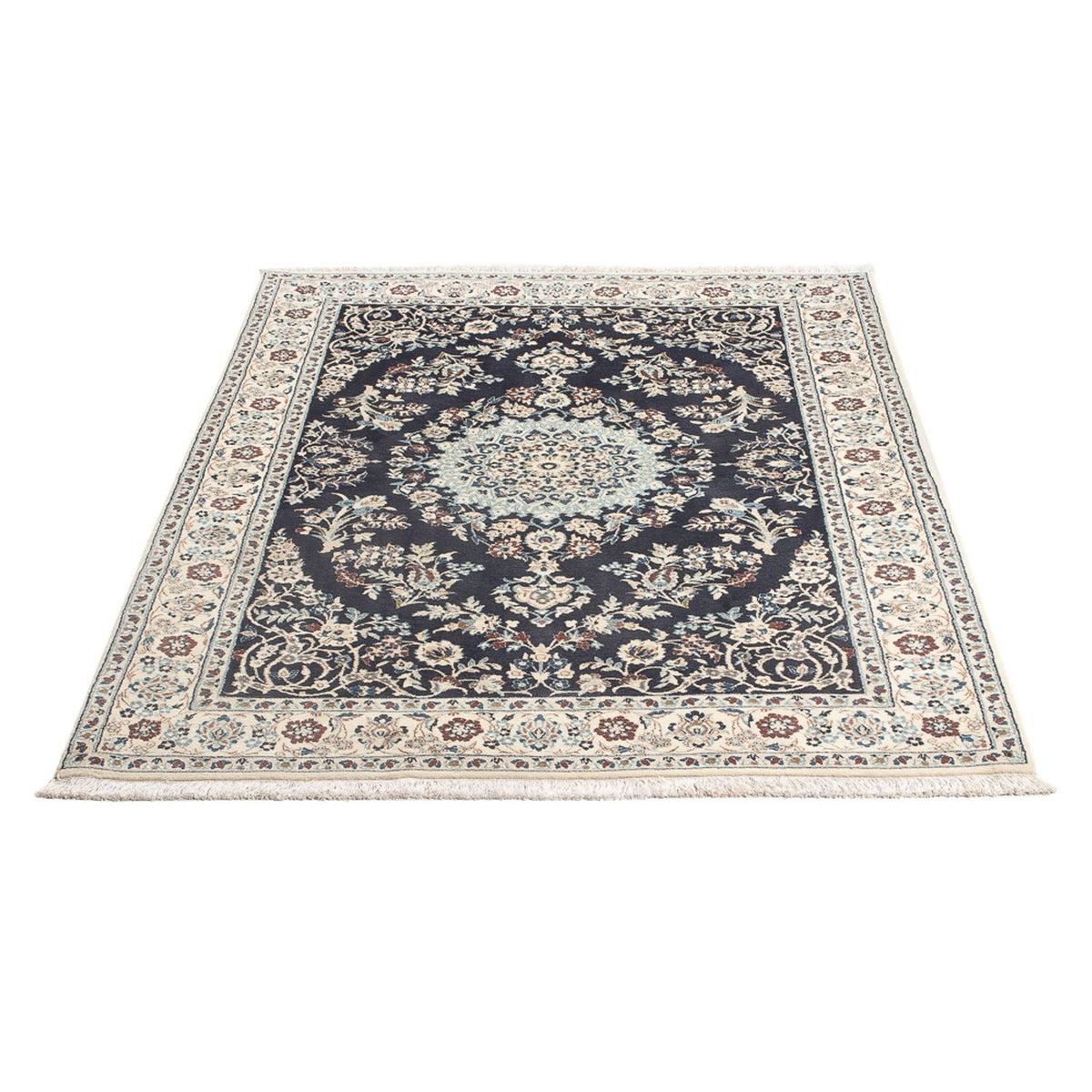 Persisk tæppe - Nain - Premium - 150 x 102 cm - mørkeblå