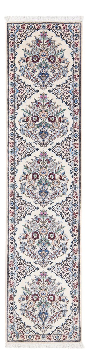 Løber Persisk tæppe - Nain - Premium - 194 x 48 cm - creme