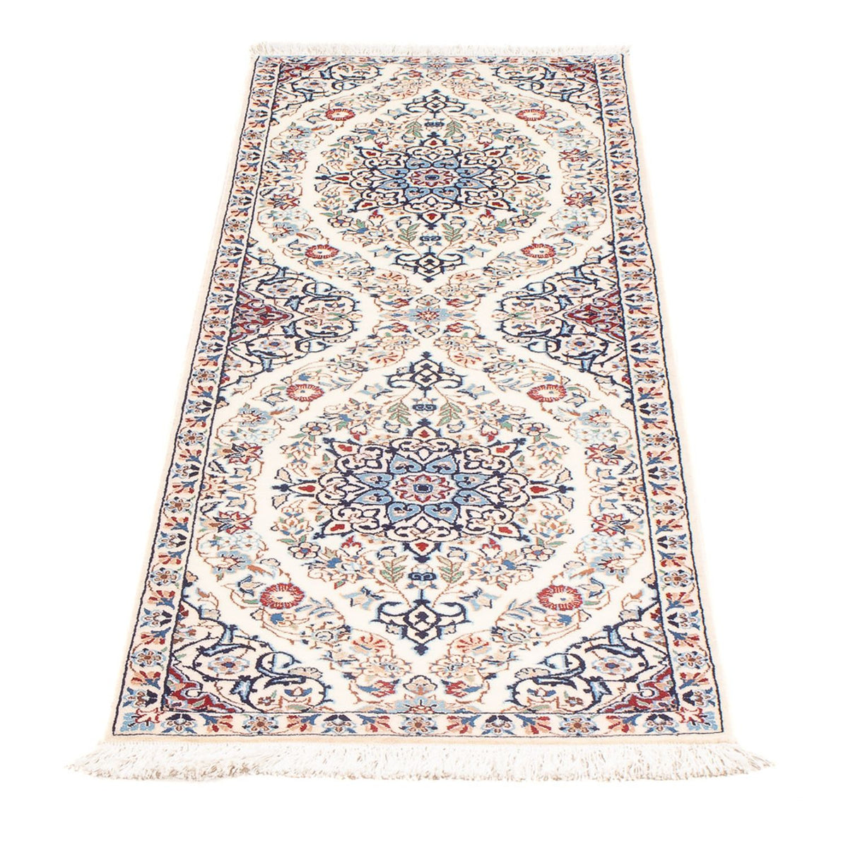 Løber Persisk tæppe - Nain - Premium - 153 x 46 cm - creme