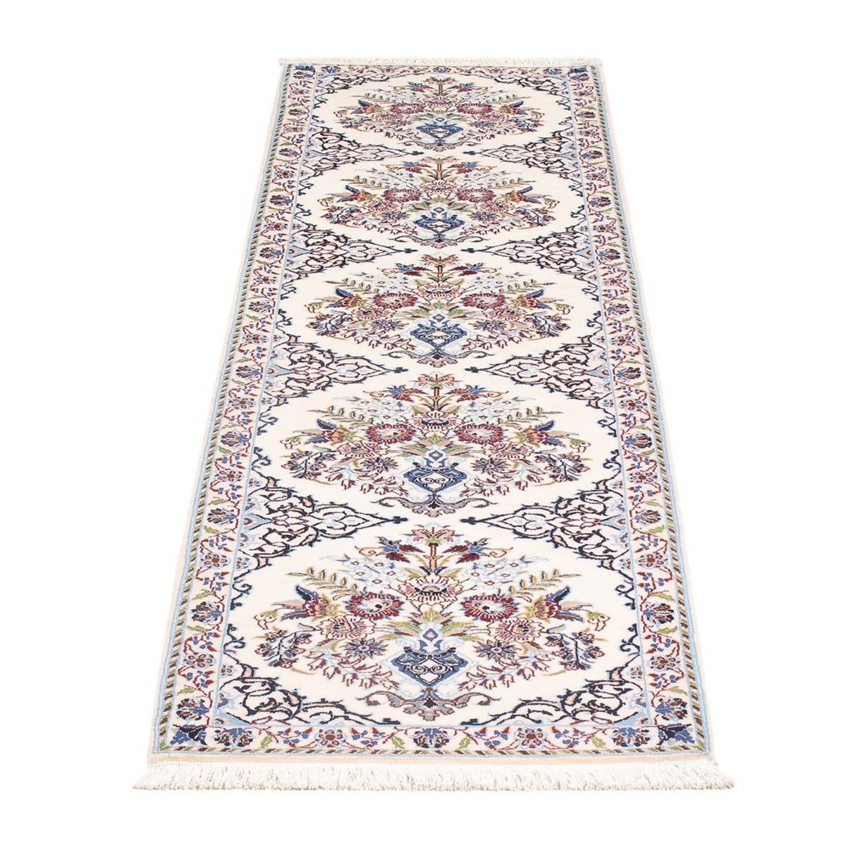 Løber Persisk tæppe - Nain - Premium - 196 x 52 cm - creme