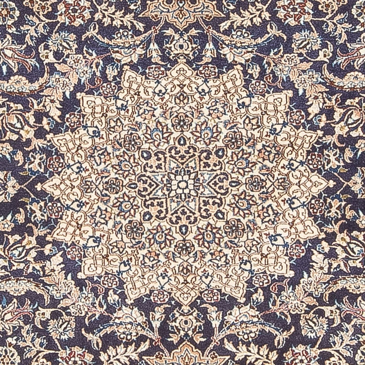 Persisk tæppe - Nain - Premium - 188 x 130 cm - mørkeblå