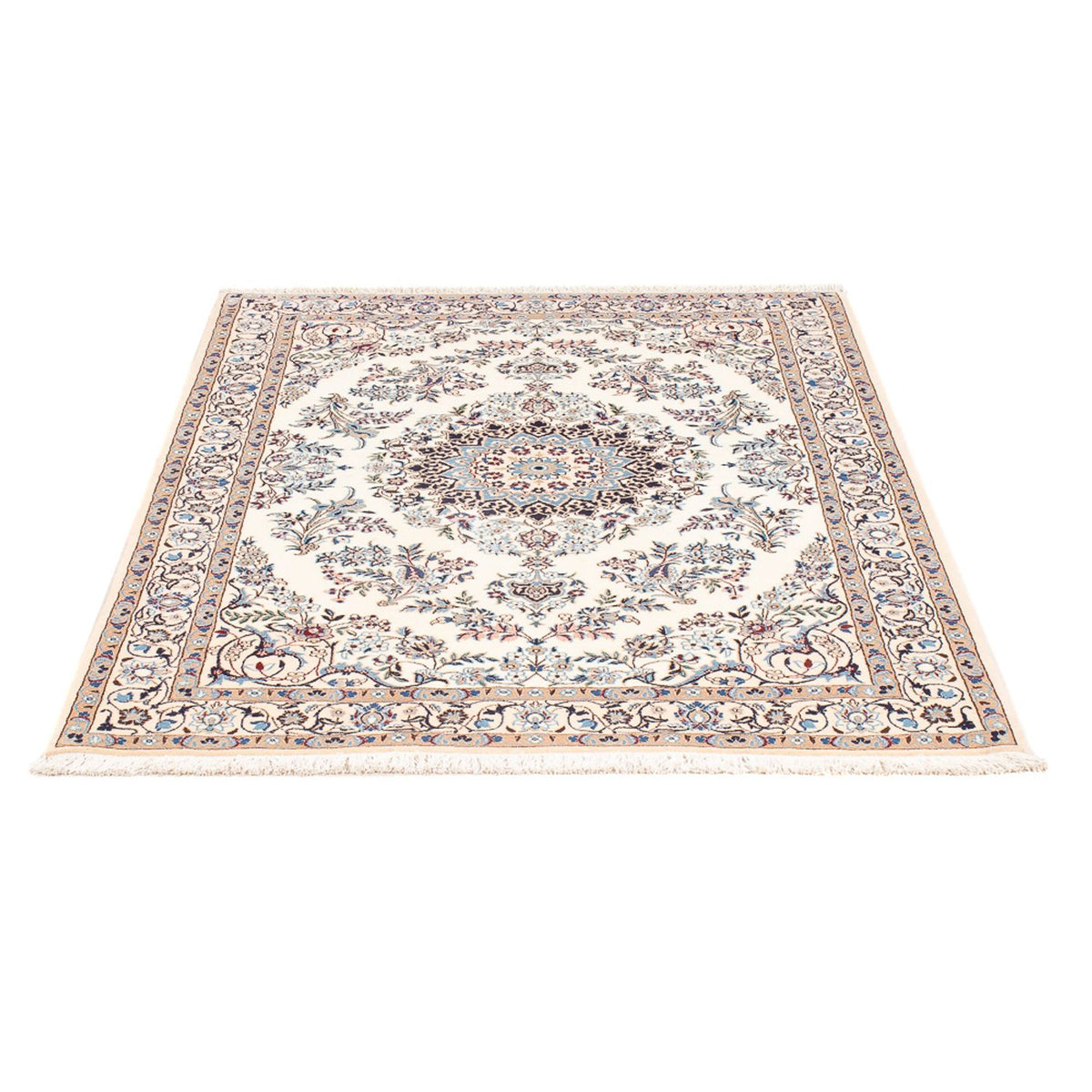 Persisk tæppe - Nain - Premium - 132 x 98 cm - creme