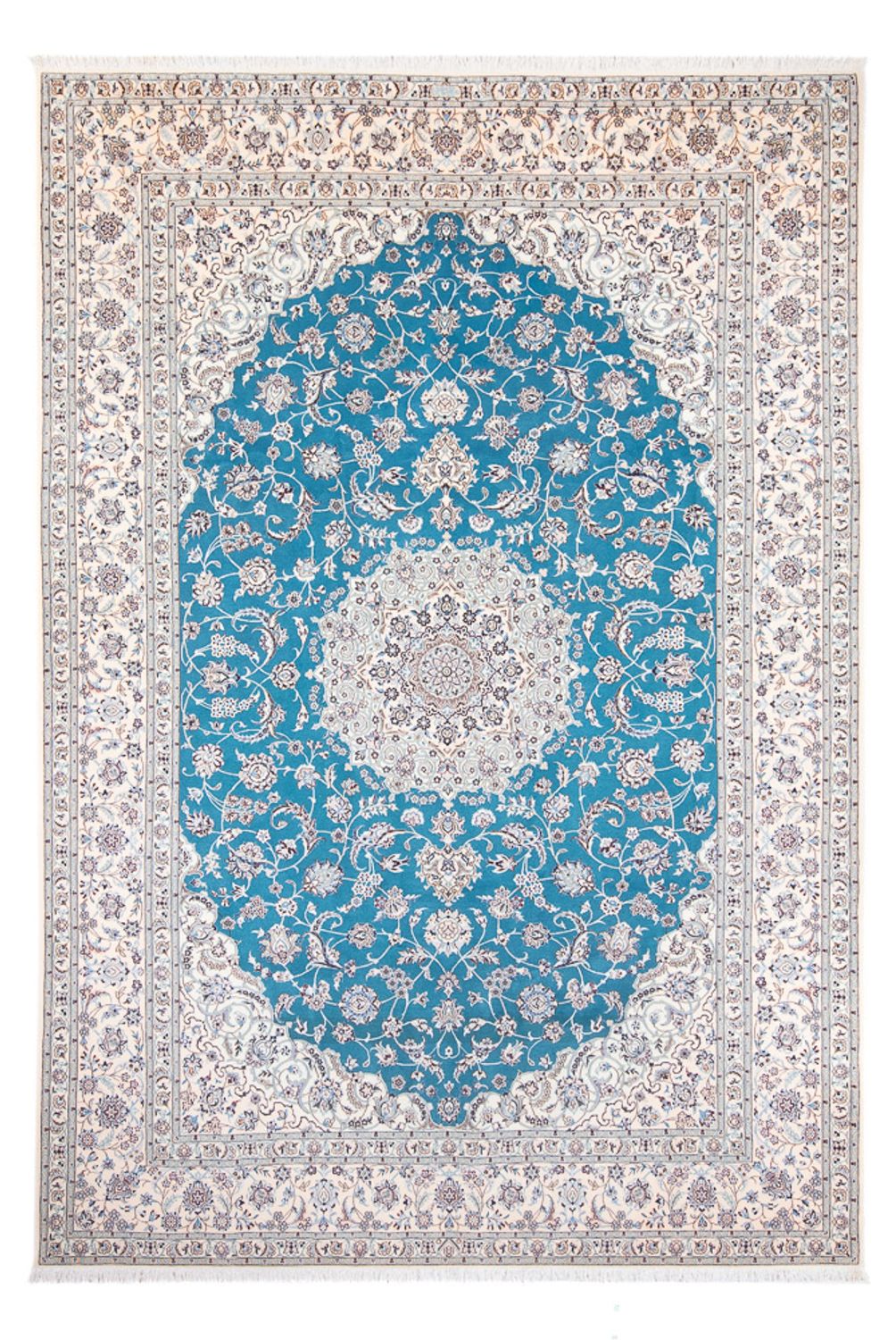 Persisk tæppe - Nain - Premium - 308 x 208 cm - blå