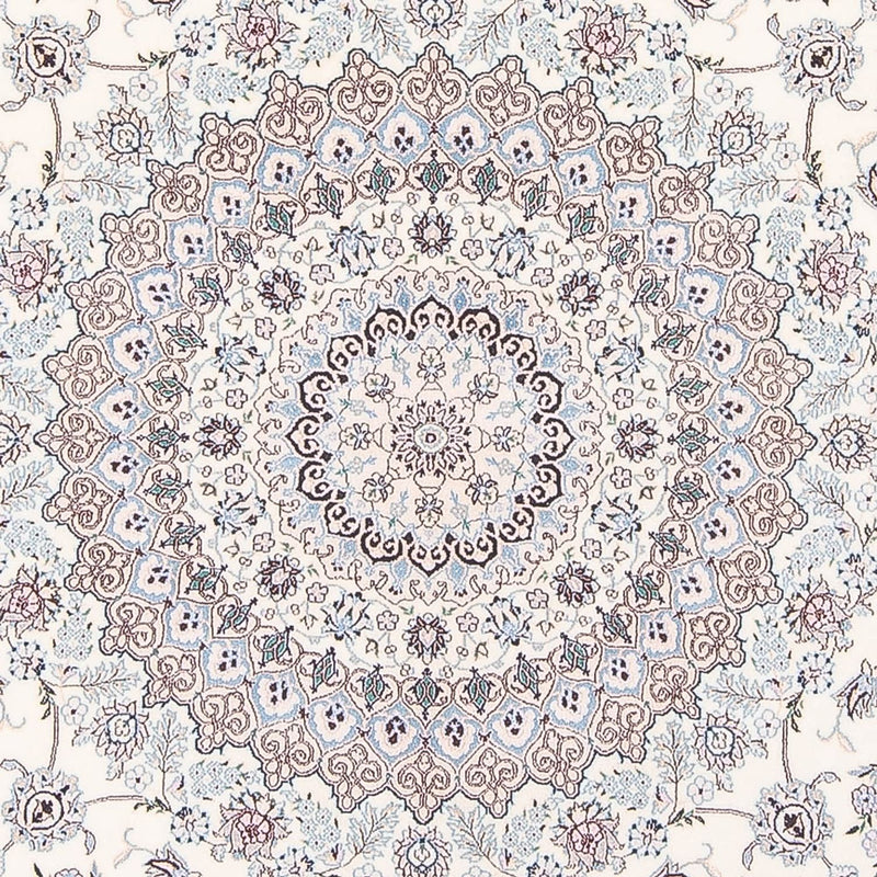 Persisk tæppe - Nain - Premium rundt  - 247 x 247 cm - creme
