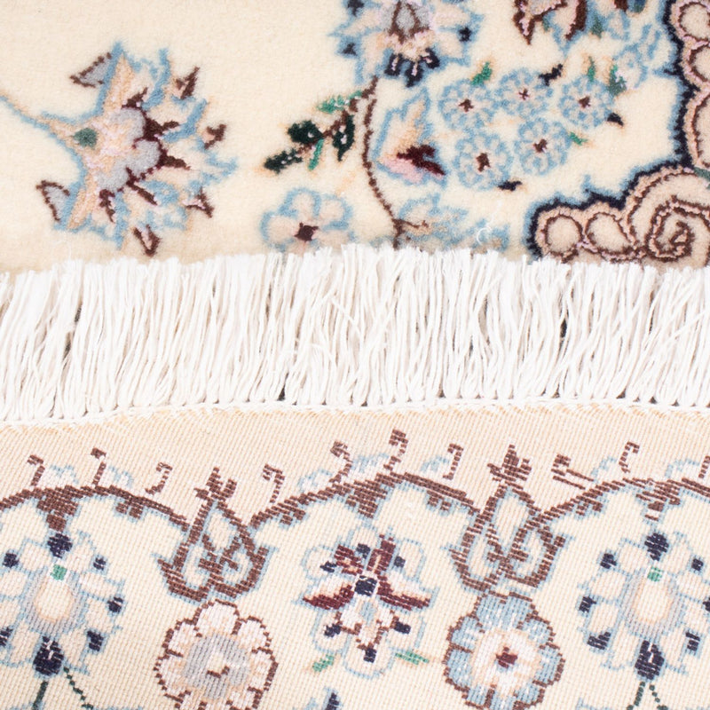 Persisk tæppe - Nain - Premium rundt  - 247 x 247 cm - creme