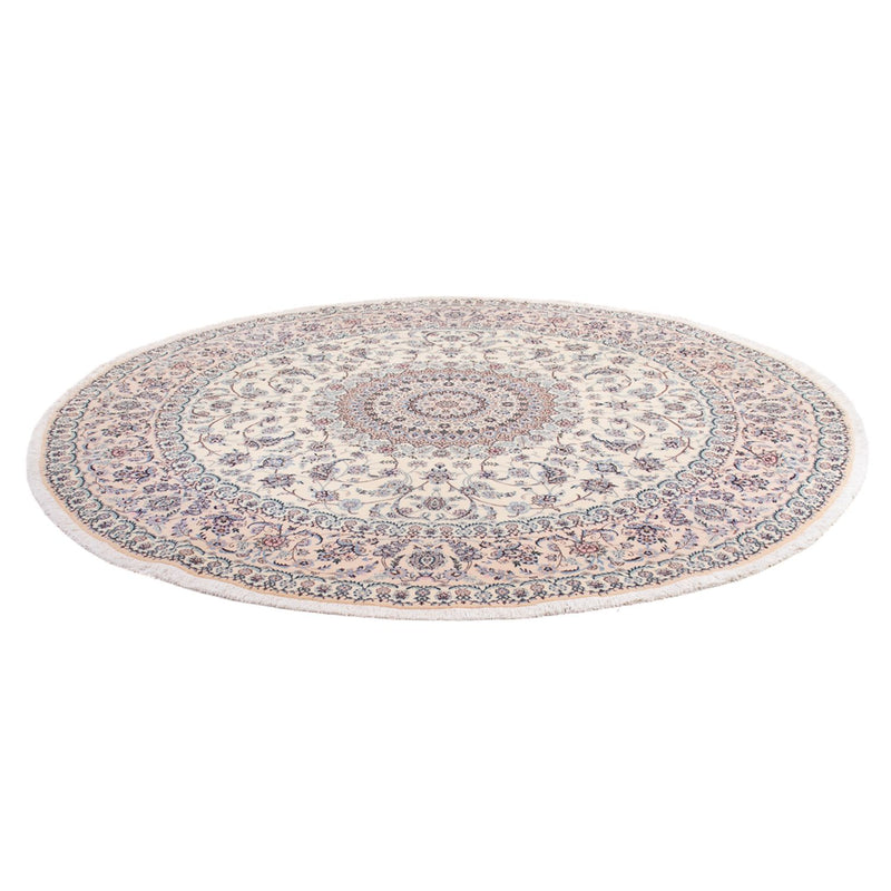 Persisk tæppe - Nain - Premium rundt  - 247 x 247 cm - creme