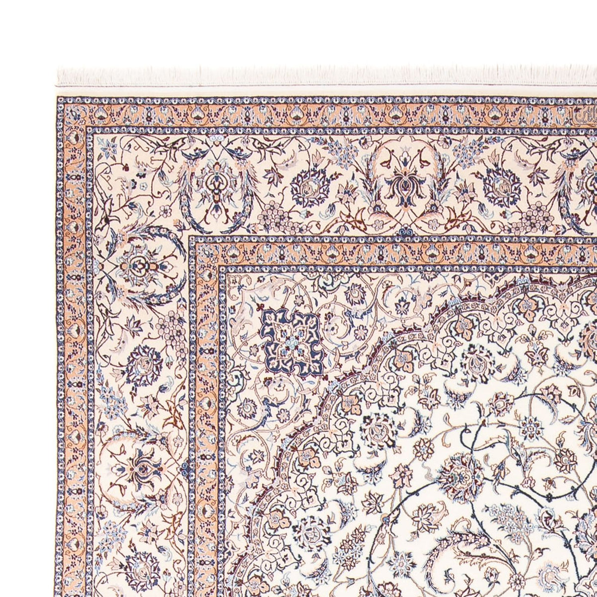 Persisk tæppe - Nain - Premium - 347 x 252 cm - creme