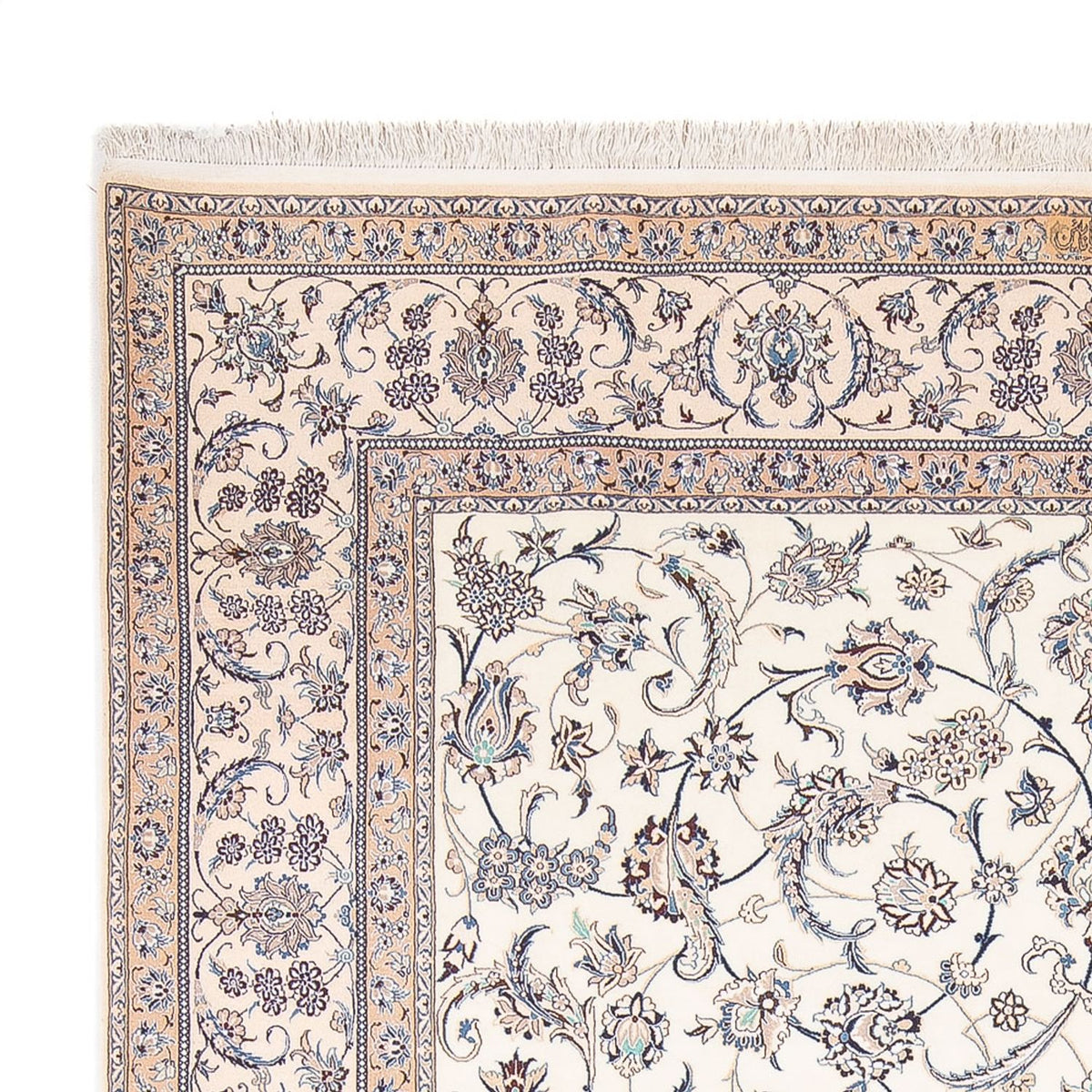 Persisk tæppe - Nain - Premium - 310 x 213 cm - creme