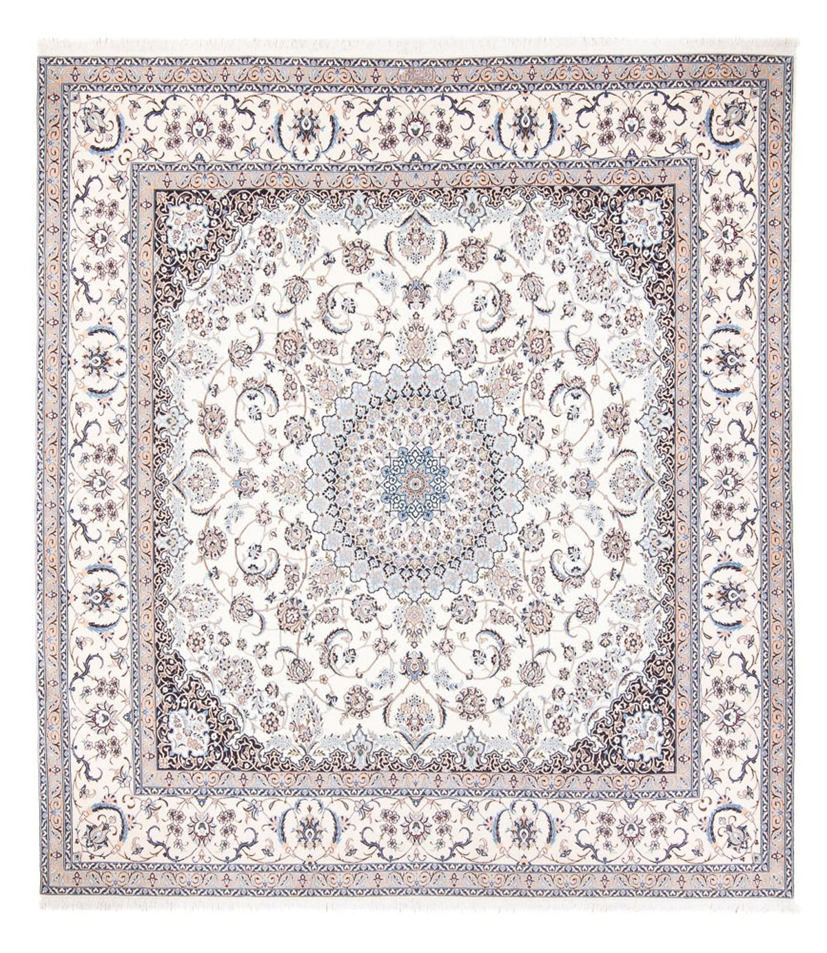 Persisk tæppe - Nain - Premium - 261 x 247 cm - creme