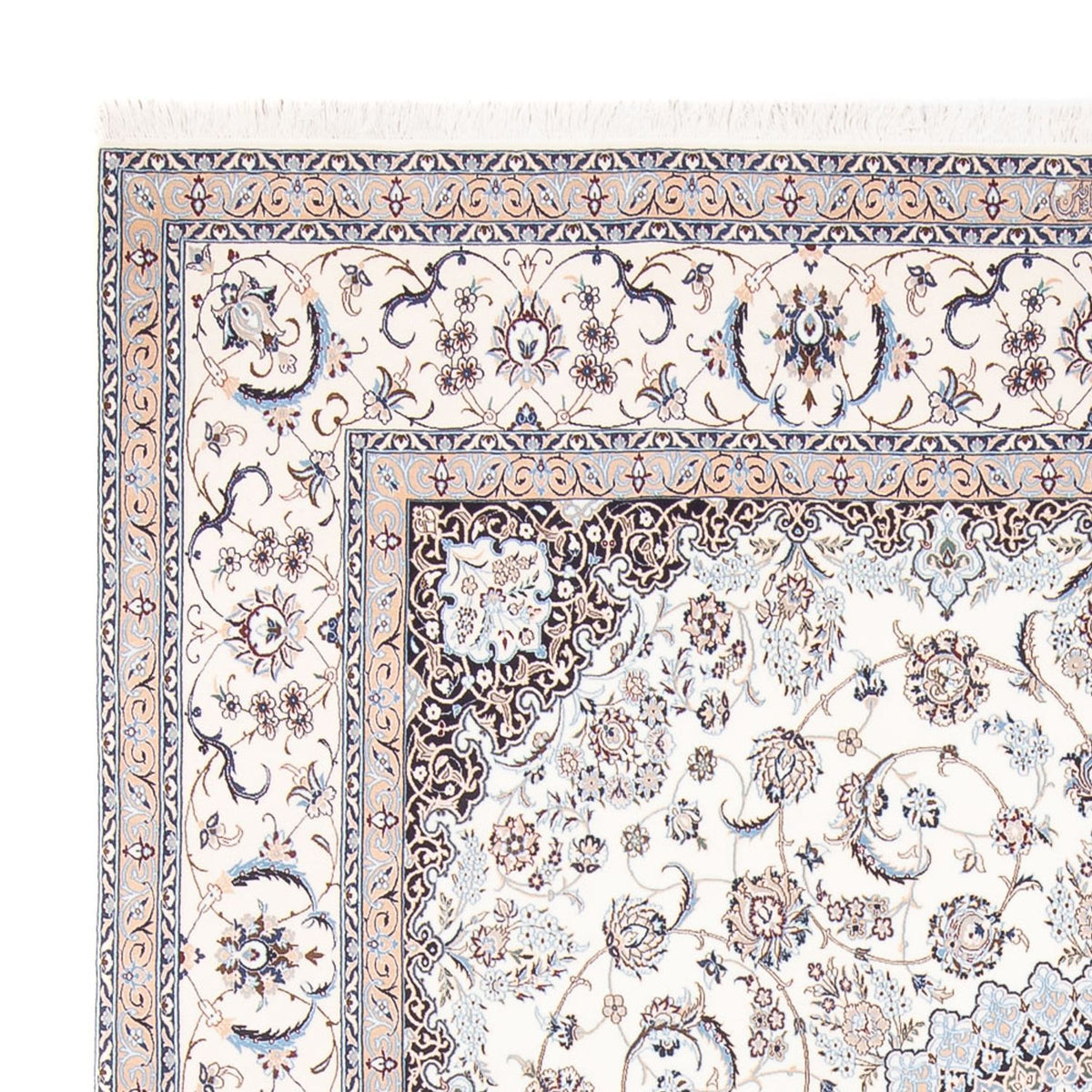 Persisk tæppe - Nain - Premium - 261 x 247 cm - creme