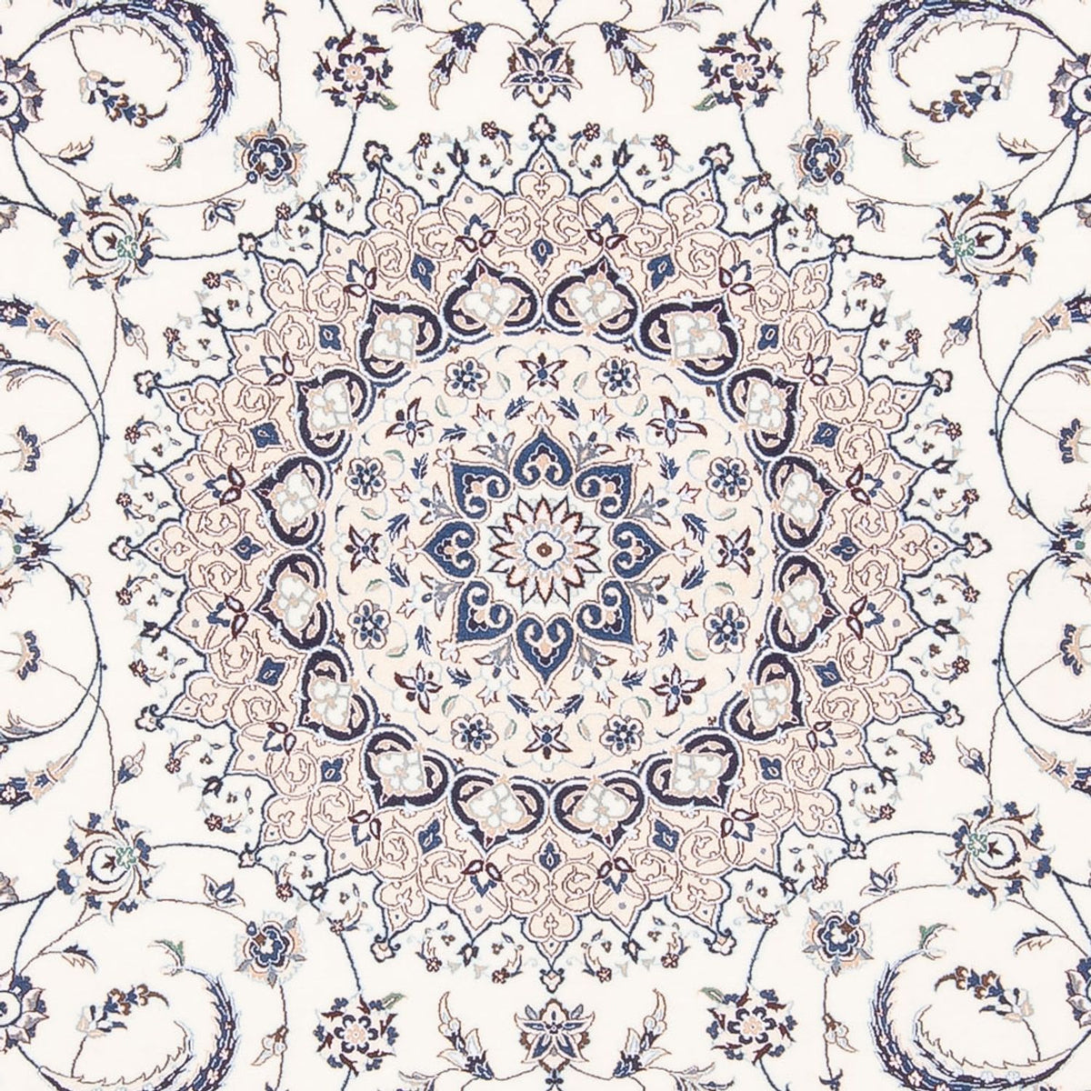 Persisk tæppe - Nain - Premium - 312 x 204 cm - creme