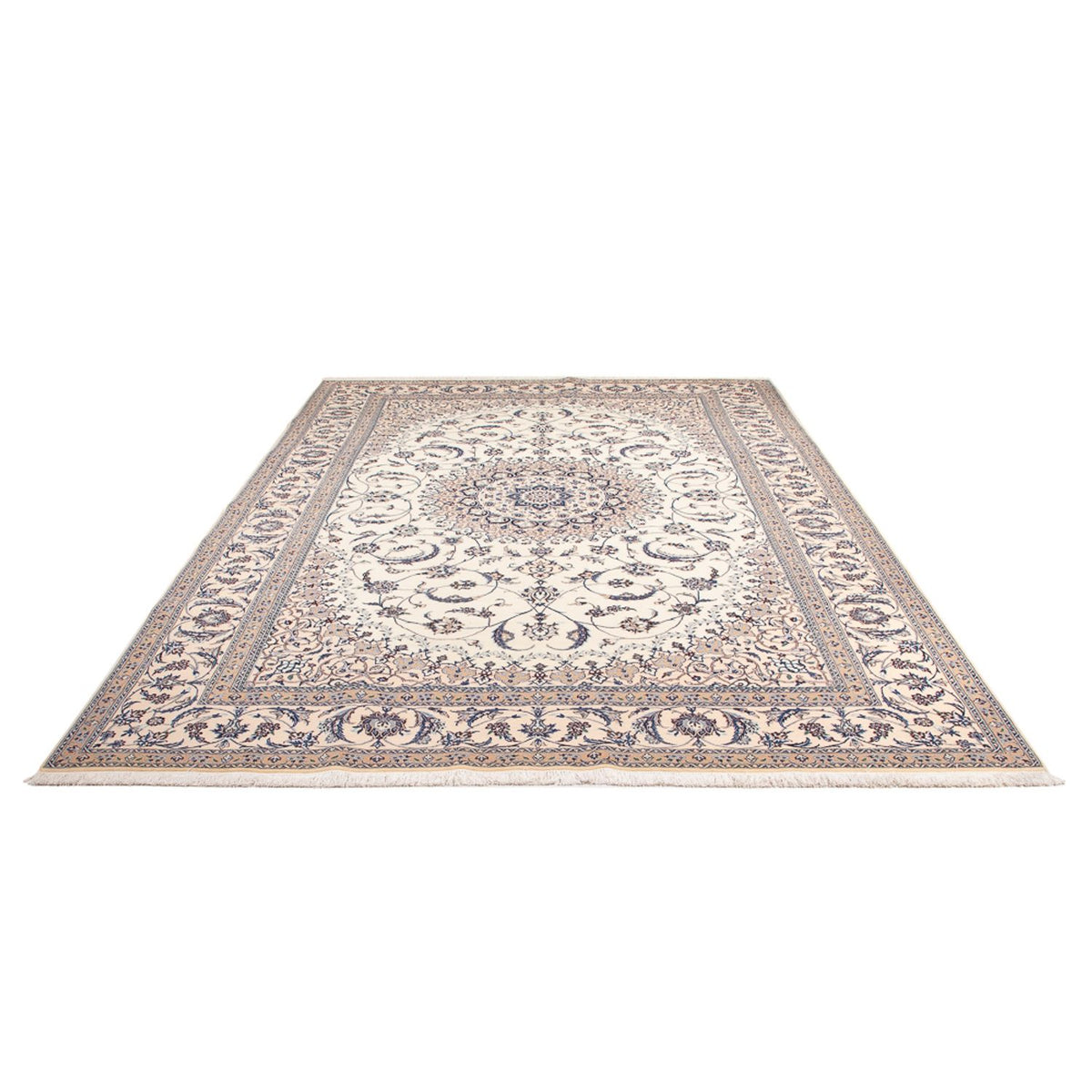 Persisk tæppe - Nain - Premium - 312 x 204 cm - creme