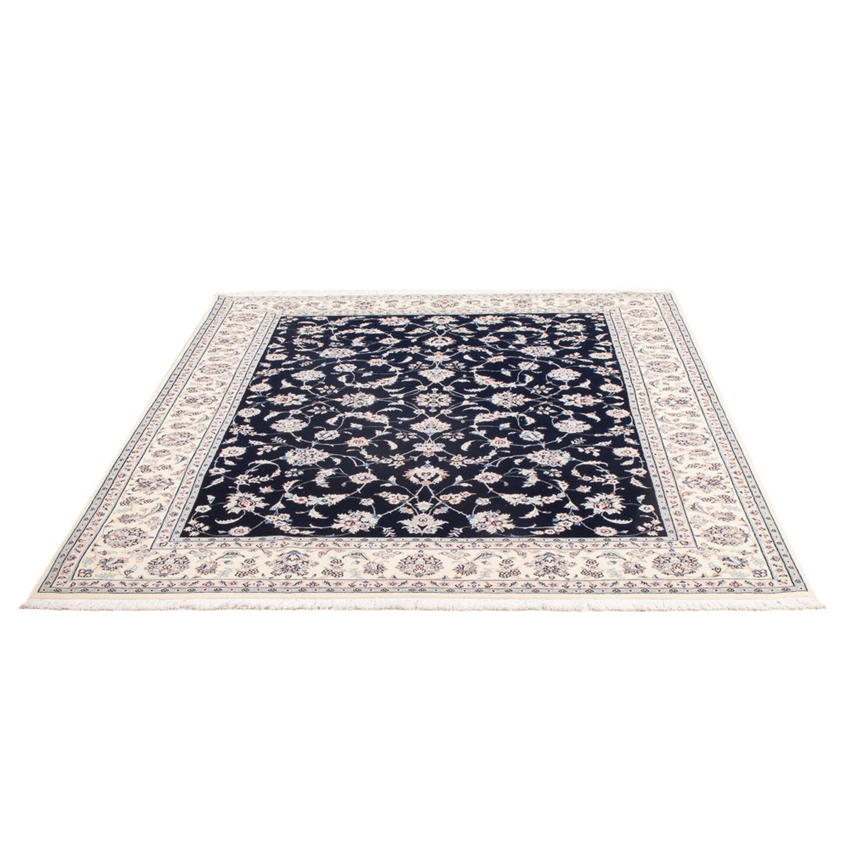 Persisk tæppe - Nain - Premium - 203 x 151 cm - mørkeblå
