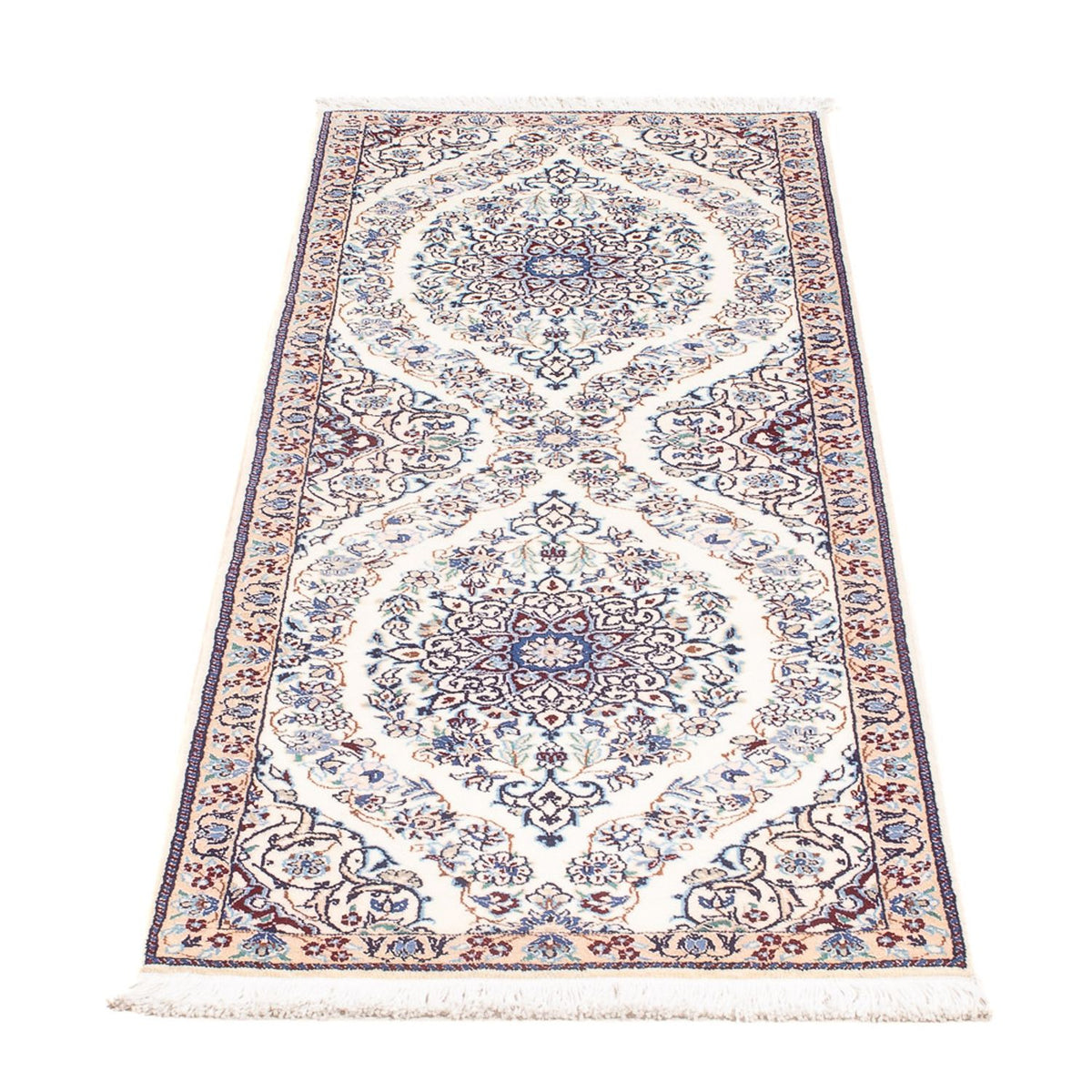 Løber Persisk tæppe - Nain - Premium - 150 x 50 cm - creme