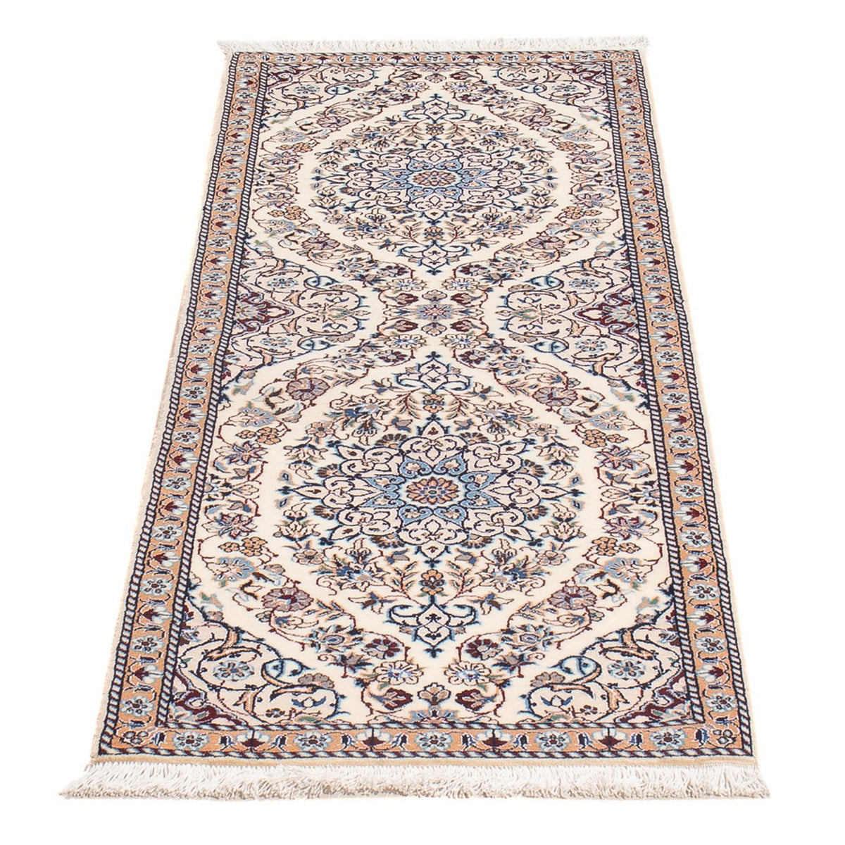 Løber Persisk tæppe - Nain - Premium - 150 x 48 cm - mørk beige