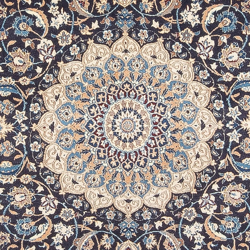 Persisk tæppe - Nain - Premium - 202 x 129 cm - mørkeblå