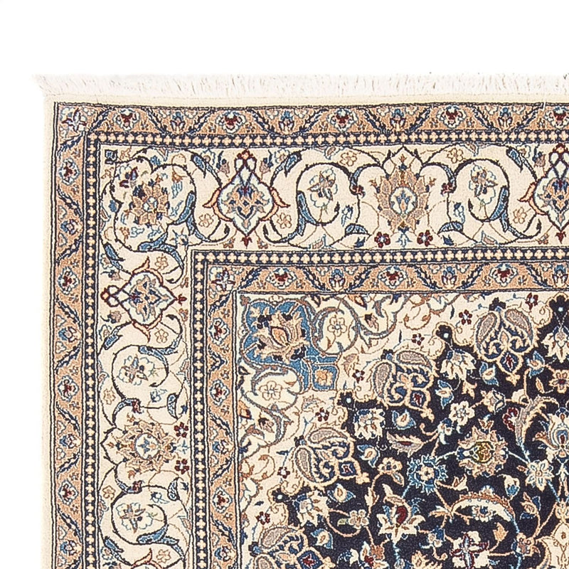 Persisk tæppe - Nain - Premium - 202 x 129 cm - mørkeblå