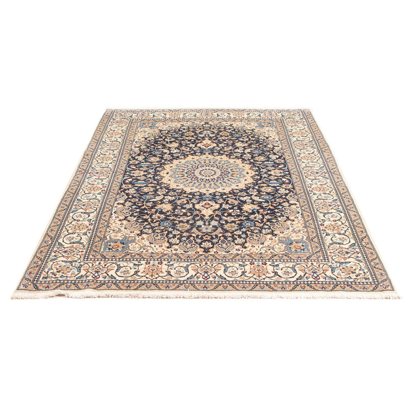 Persisk tæppe - Nain - Premium - 202 x 129 cm - mørkeblå