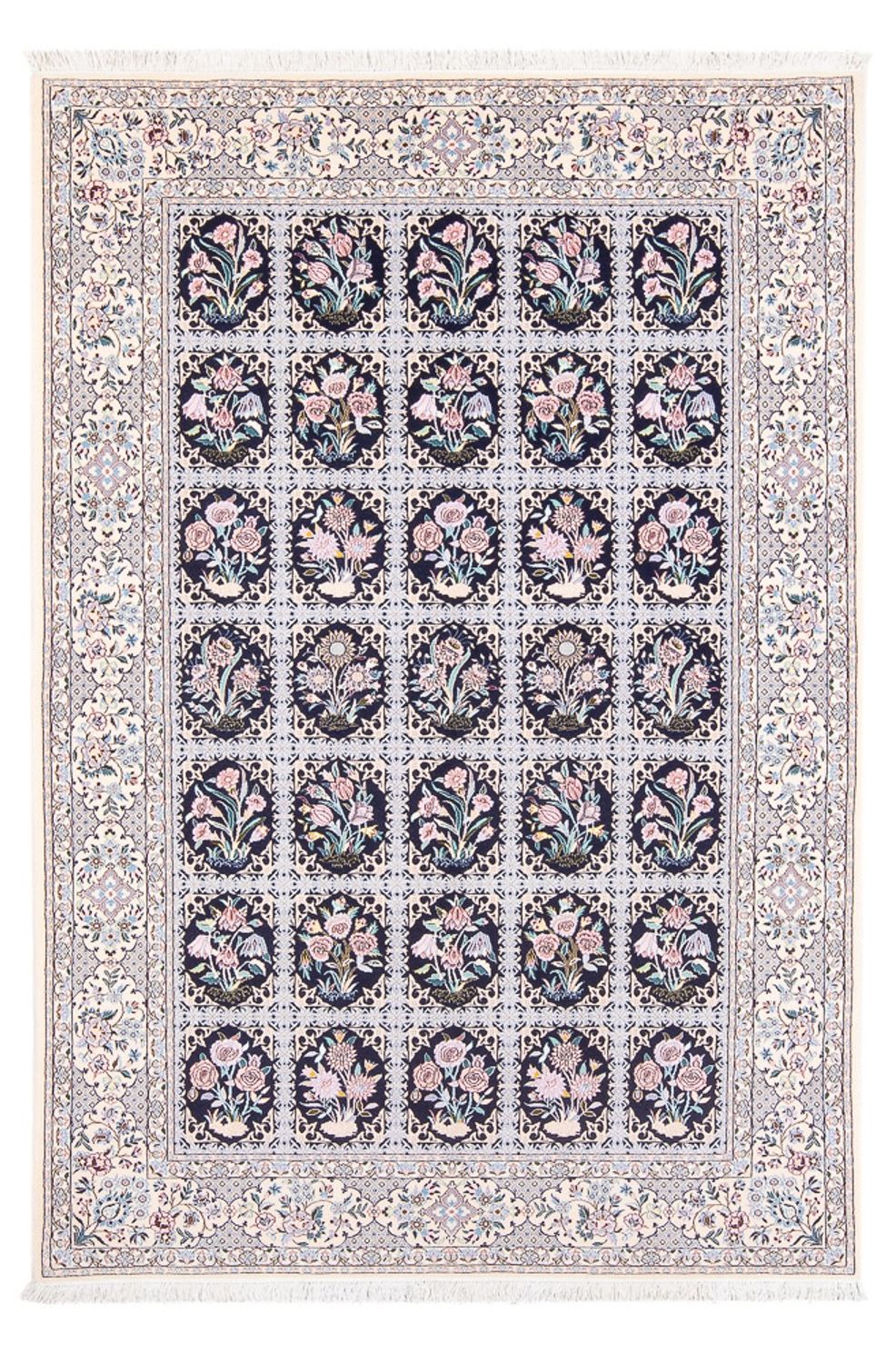 Persisk tæppe - Nain - Premium - 220 x 148 cm - mørkeblå