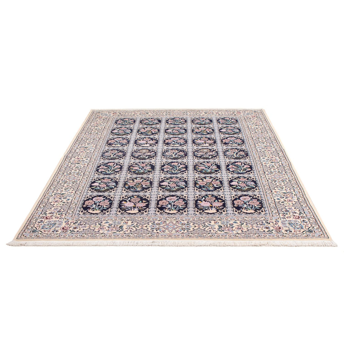 Persisk tæppe - Nain - Premium - 220 x 148 cm - mørkeblå