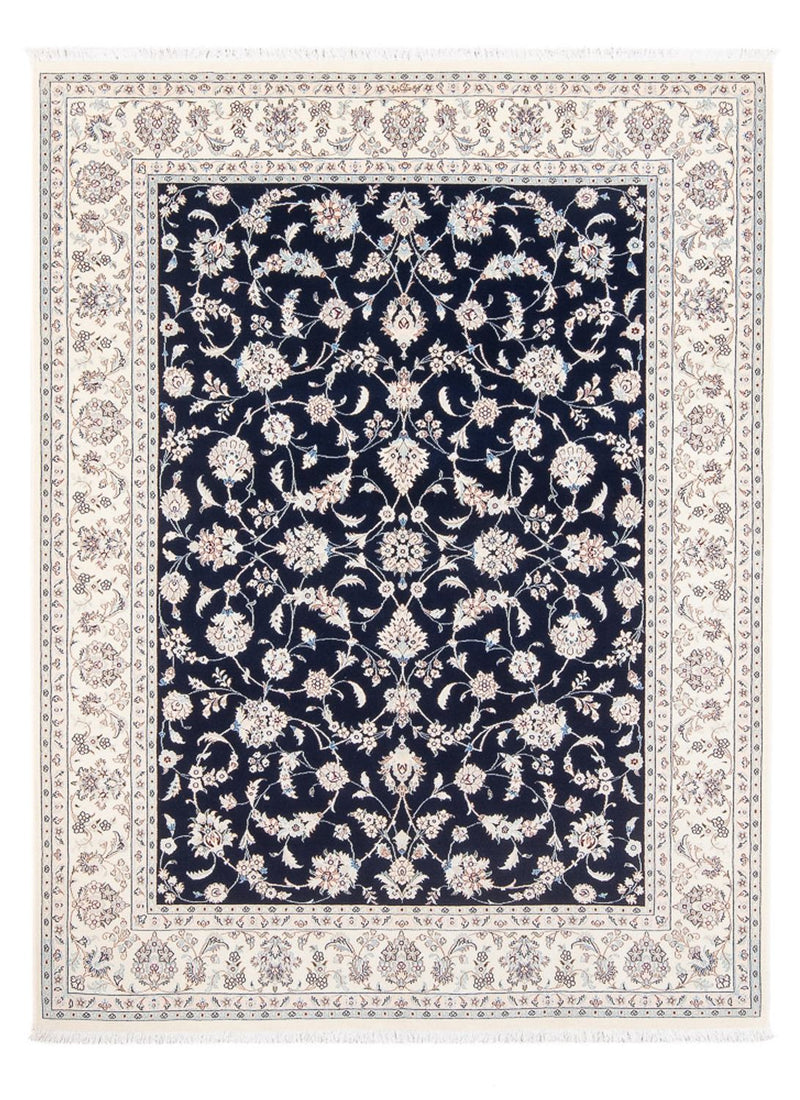Persisk tæppe - Nain - Premium - 207 x 152 cm - mørkeblå