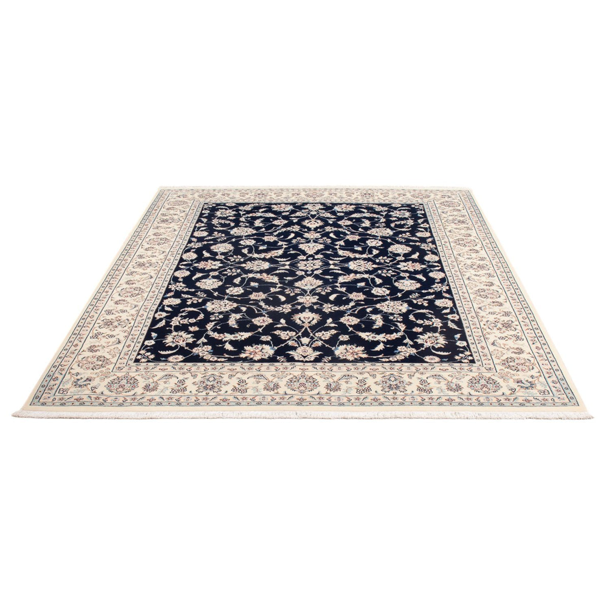 Persisk tæppe - Nain - Premium - 207 x 152 cm - mørkeblå
