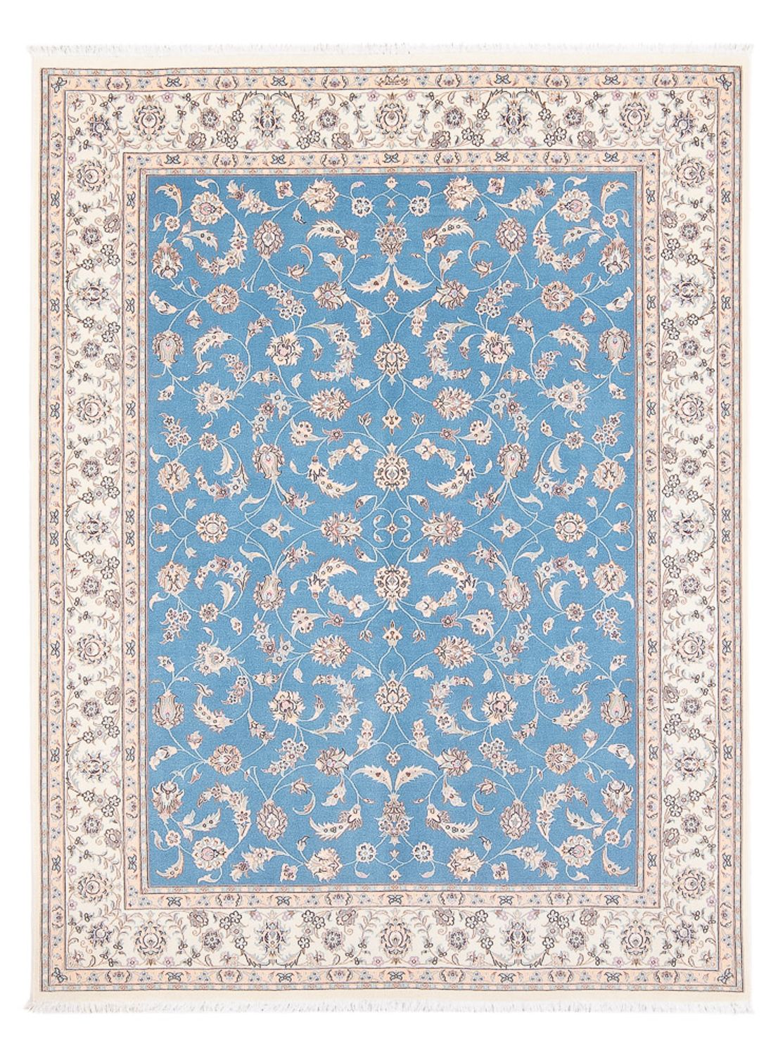Persisk tæppe - Nain - Premium - 208 x 150 cm - blå