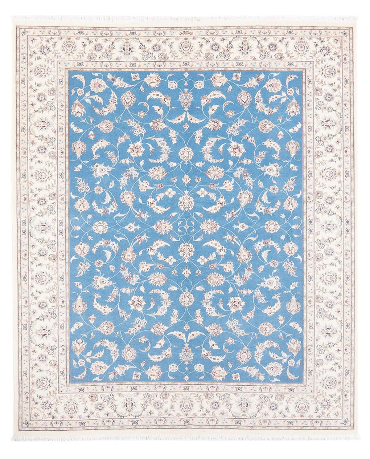 Persisk tæppe - Nain - Premium - 200 x 155 cm - blå