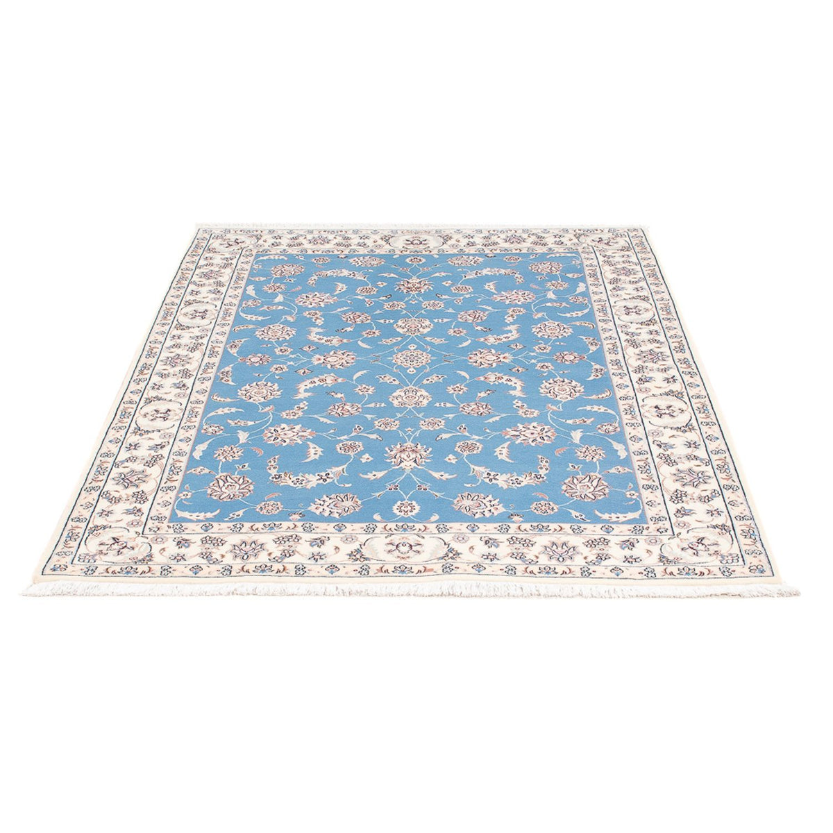 Persisk tæppe - Nain - Premium - 155 x 110 cm - blå