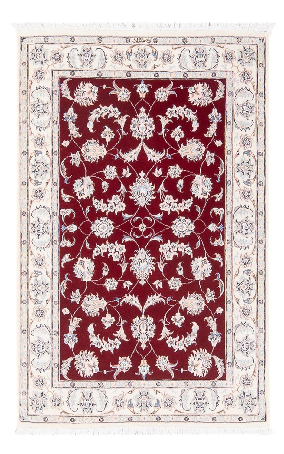 Persisk tæppe - Nain - Premium - 121 x 80 cm - rød