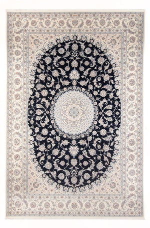 Persisk tæppe - Nain - 355 x 248 cm - mørkeblå