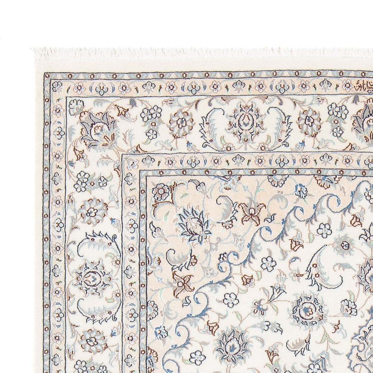 Persisk tæppe - Nain - Premium - 204 x 150 cm - creme