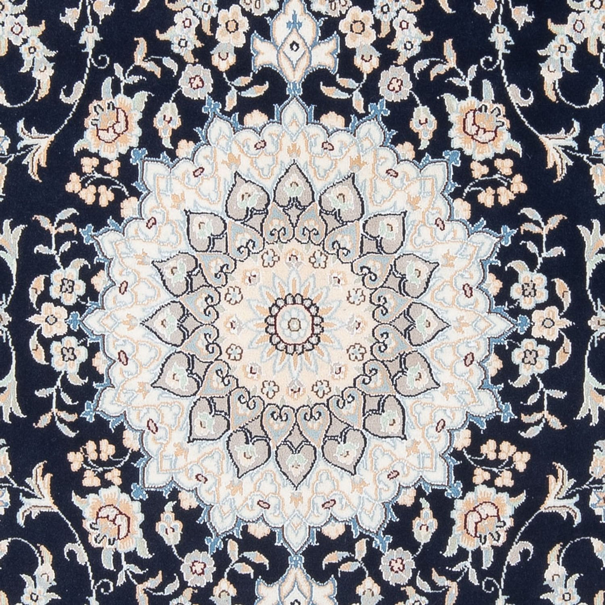 Persisk tæppe - Nain - Premium - 203 x 149 cm - mørkeblå