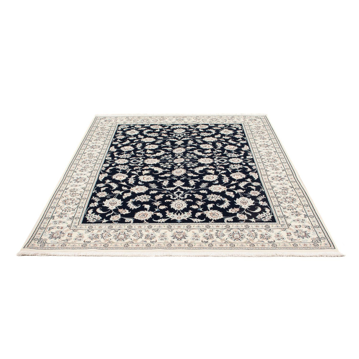 Persisk tæppe - Nain - Premium - 200 x 147 cm - mørkeblå