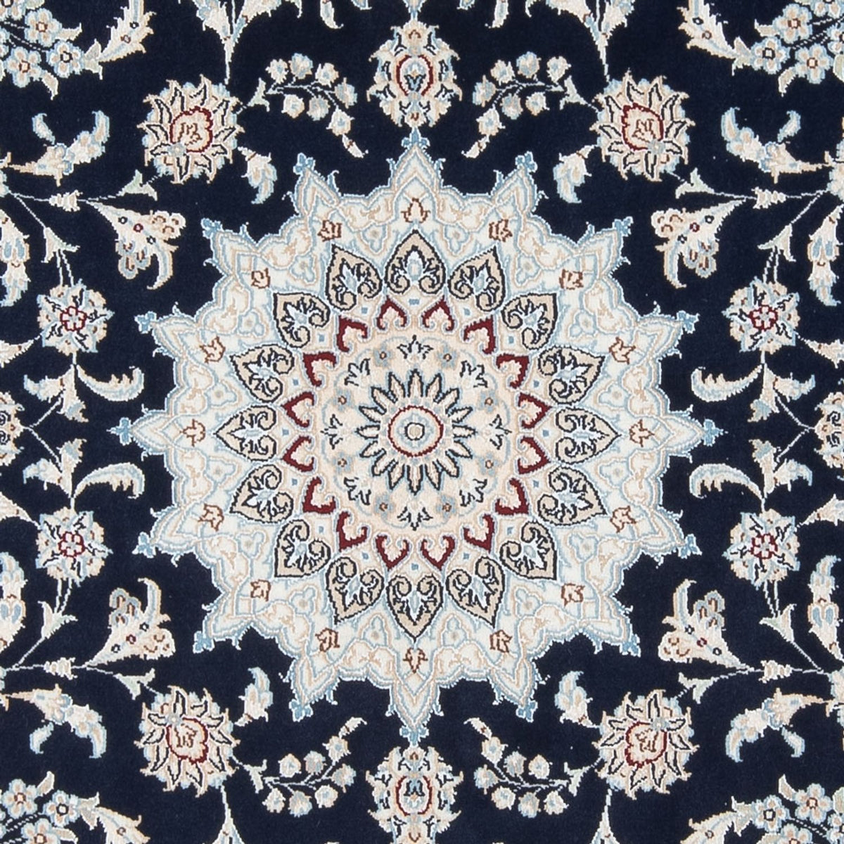 Persisk tæppe - Nain - Premium - 207 x 149 cm - mørkeblå
