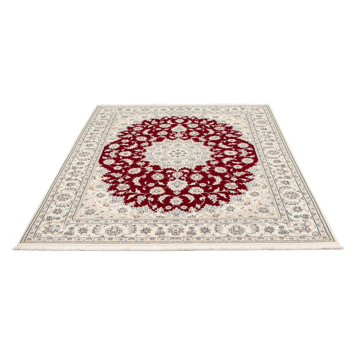 Persisk tæppe - Nain - Premium - 206 x 147 cm - rød